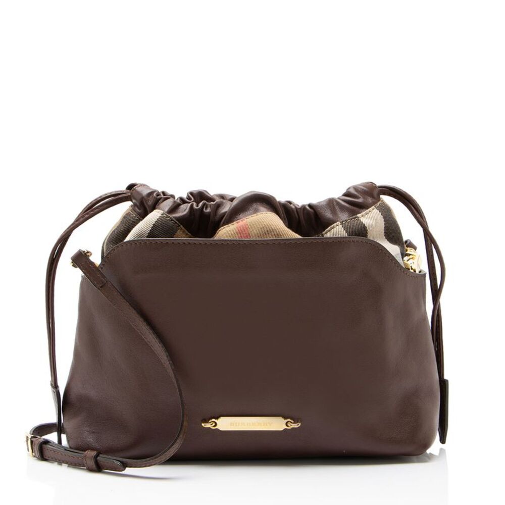 Burberry House Check Leather Little Crush Crossbody
